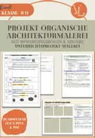 Vorschau - Arbeitsblätter - Projekt organische Architektur malen mit Bewertungsbogen DOCX PDF - Deckblatt
