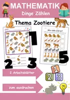 Vorschau - Arbeitsblätter - Zootiere Zählen/Mathematik - Klasse 1 und 2 - Deckblatt