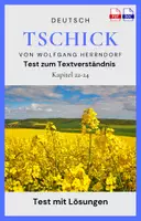 Vorschau - Arbeitsblätter - Tschick - Test zum Textverständnis - Kapitel 22-24 - Deckblatt