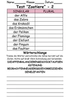 Vorschau - Arbeitsblätter - Test Zootiere - DaZ/DaF, Deutsch, Sachunterricht (Klasse 1 und 2) - Seite 3