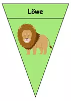 Vorschau - Arbeitsblätter - Wimpel Zootiere - DaZ/DaF, Deutsch, Sachunterricht - Seite 3