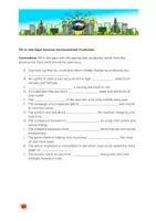 Vista previa - Hojas de trabajo - Vocabulary activites about Environmental Protection - página 1