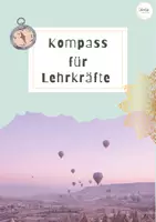 Vorschau - Arbeitsblätter - Der achtsame & ewige Lehrerplaner (undatiert) Kompass für Lehrkräfte editierbar - Deckblatt