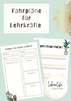 Vorschau - Arbeitsblätter - Fahrpläne & Struktur für deine Unterrichtsplanung Stundeplanung - Deckblatt