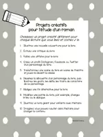 Vorschau - Aufgabenkarten - Projets créatifs pour lecture - Deckblatt