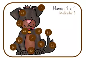 Vorschau - Stationenlernen - Spiel zur Malreihe 8 | Hunde-Einmaleins - Seite 2