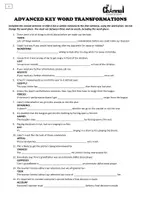 Aperçu - Feuilles d'exercices - C1 Key Word Transformations – 150 Sentences (Pack 1) - Page 1