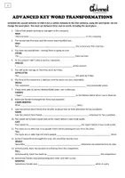 Aperçu - Feuilles d'exercices - C1 Key Word Transformations (3) – 30 Sentences - Page 1