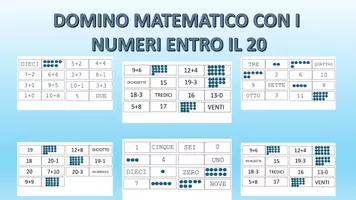 anteprima - Materiale di supporto/inclusione - domino matematico numeri entro il 20 - Pagina di copertina