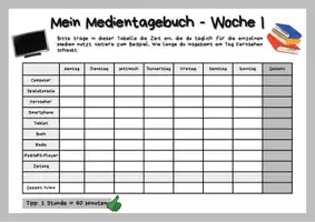 Vorschau - Arbeitsblätter - Mein Medientagebuch - Seite 3