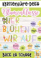 Vorschau - Poster - Blumenklasse Eingangstüre Deko zum Vorstellen der Klasse: Das sind wir #zweifürzwei - Deckblatt