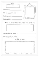 Vorschau - Mal- und Bastelvorlagen - Freundebuch - zum Abschied von der Klasse - Deckblatt