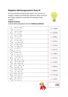 Vorschau - Arbeitsblätter - Klapptest zum Lösen LGS mittels Additionsverfahren - Deckblatt