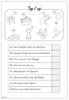 Vorschau - Arbeitsblätter - Buchstabeneinführung Sp | Lesespur | Anfangsunterricht - Seite 3