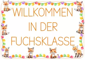 Vorschau - Lehrpläne/Lehrermaterial - Begrüssung-oder Türschilder für Fuchsklassen - Seite 2