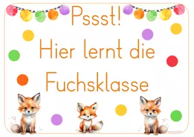 Vorschau - Lehrpläne/Lehrermaterial - Begrüssung-oder Türschilder für Fuchsklassen - Seite 3