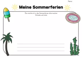 Vorschau - Arbeitsblätter - Kreatives Schreiben: Meine Sommerferien - Seite 2