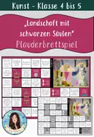 Vorschau - Spiele - "Landschaft mit schwarzen Säulen" von Paul Klee - Plauderbrettspiel - Deckblatt