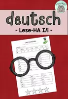 Vorschau - Arbeitsblätter - Lese-Hausaufgabe I/i (passend zu TINTO) - Deckblatt