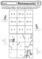 Vorschau - Arbeitsblätter - Rechenpuzzle Obst - Zahlenraum 10 und 20 - 1. Klasse Mathe - Seite 3