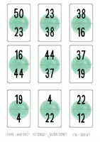 Vorschau - Arbeitsblätter - Yo tengo quién tiene - Zahlen - Números - 1-50 - Seite 2