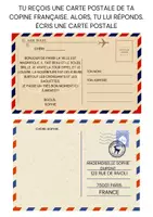 Vorschau - Arbeitsblätter - Sommerferien - Postkarte französisch - Ecrire une carte postale - Deckblatt