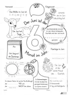 Vorschau - Arbeitsblätter - Der Juni - Steckbrief (Arbeitsblatt & Ausmalen) *Sachkunde* - Seite 1