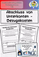 Vorschau - Stundenentwürfe - Abschluss von Unterkonten - Bezugskosten BwR 8 II Lehrplan Plus - Deckblatt