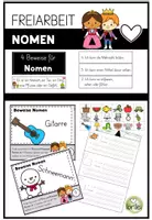 Vorschau - Arbeitsblätter - Kartei: Nomen - Freiarbeitsmaterial - Übungsmaterial - Deckblatt