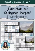 Vorschau - Spiele - "Landschaft mit Gebirgssee, Morgen" von Caspar David Friedrich - Plauderbrettspiel - Deckblatt