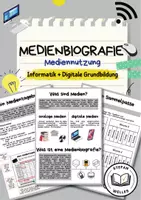 Vorschau - Arbeitsblätter - Einführung in die Medienbiografie + Medientagebuch - Deckblatt