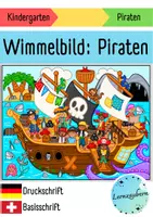 Vorschau - Arbeitsblätter - Wimmelbild: Piraten (Kindergarten) - Deckblatt