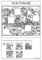 Vorschau - Arbeitsblätter - Wimmelbild: Piraten (Kindergarten) - Seite 3