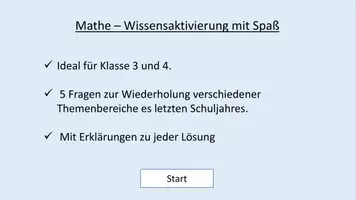 Vorschau - Spiele - Zurück aus den Ferien - Kann das stimmen?- Mathequiz Klasse 3 / 4 - Seite 2