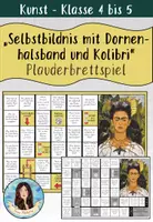 Vorschau - Spiele - "Selbstbildnis mit Dornenhalsband und Kolibri" von Frida Kahlo - Plauderbrettspiel - Deckblatt