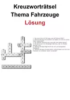 Vorschau - Arbeitsblätter - Kreuzworträtsel mit Lösung Fahrzeuge (Grundschule) - DaZ/DaF, Deutsch, Wortschatz - Seite 2