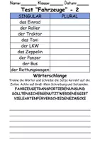 Vorschau - Arbeitsblätter - Test Fahrzeuge - DaZ/DaF, Deutsch, Sachunterricht (Klasse 1 und 2) - Seite 3