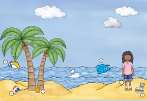 Vorschau - Fördermaterial/Inklusion - Lesespur "Plastik im Meer" - Seite 1