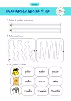 Vista previa - Hojas de trabajo - EVALUACIÓN INICIAL 1º EP - página 3