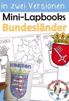 Vorschau - Arbeitsblätter - Mini- Lapbook / Steckbriefe - Bundesländer in Deutschland - Deckblatt