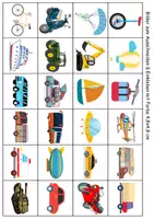 Vorschau - Arbeitsblätter - Vokabelbilder Fahrzeuge - Bilder zum ausschneiden (Klasse 1 und 2) - Seite 1
