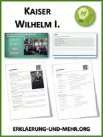 Vorschau - Arbeitsblätter - Kaiser Wilhelm I. - Lückentext und Übungen - Deckblatt
