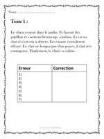 Aperçu - Feuilles d'exercices - Dictées à corriger - 10 textes - Page 1