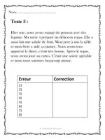 Aperçu - Feuilles d'exercices - Dictées à corriger - 10 textes - Page 3