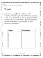 Aperçu - Feuilles d'exercices - Dictées à corriger - 10 textes - Page de couverture