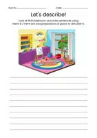 Vorschau - Arbeitsblätter - Can you describe one of the objects you found in Phil’s bedroom - Seite 1