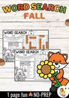 Vorschau - Arbeitsblätter - Word Search Puzzle (Fall) | Seasons - NO PREP Activity - Deckblatt