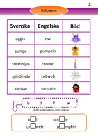 förhandsvisning - Engelska Halloween arbetshäfte med facit - sida 3