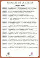 Vista previa - Hojas de trabajo - Animales de la Granja de la A a la Z (PDF + flashcards) - página 3