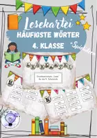 Vorschau - Fördermaterial/Inklusion - Lesekartei Sichtwortschatz Grundwortschatz Klasse 4 #Silvesterknaller24 - Deckblatt